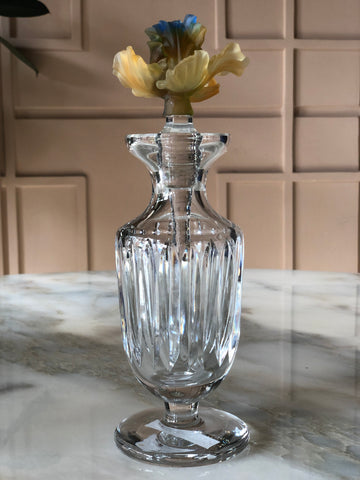 Ochre Fluers Empire Footed Crystal Perfume Bottle