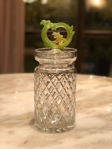 Chartreuse Fluer Cylinder Crystal Jar