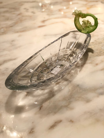 Chartreuse Fluer Jardinier Long Crystal Bowl