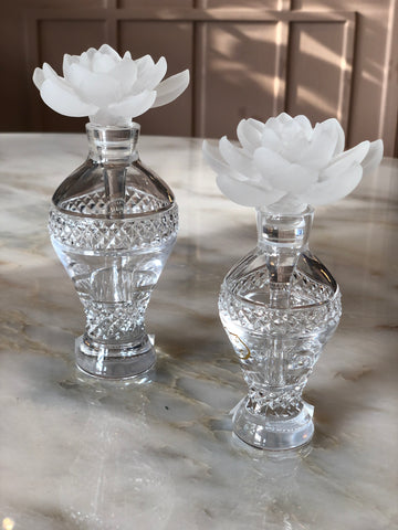 Frosted Fluer Crystal Perfume Bottles
