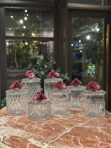 Ruby Fleur Crystal Jars