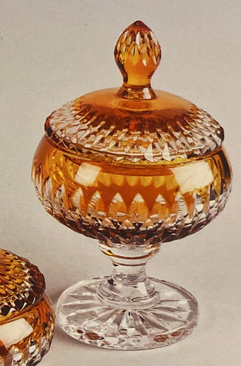 Amber Louvre Crystal Bowl