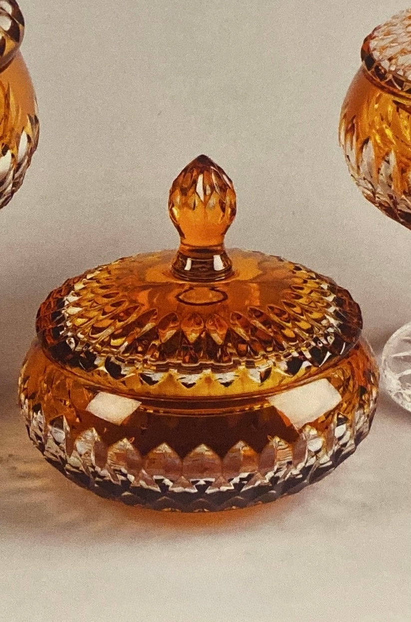 Amber Louvre Crystal Bowl