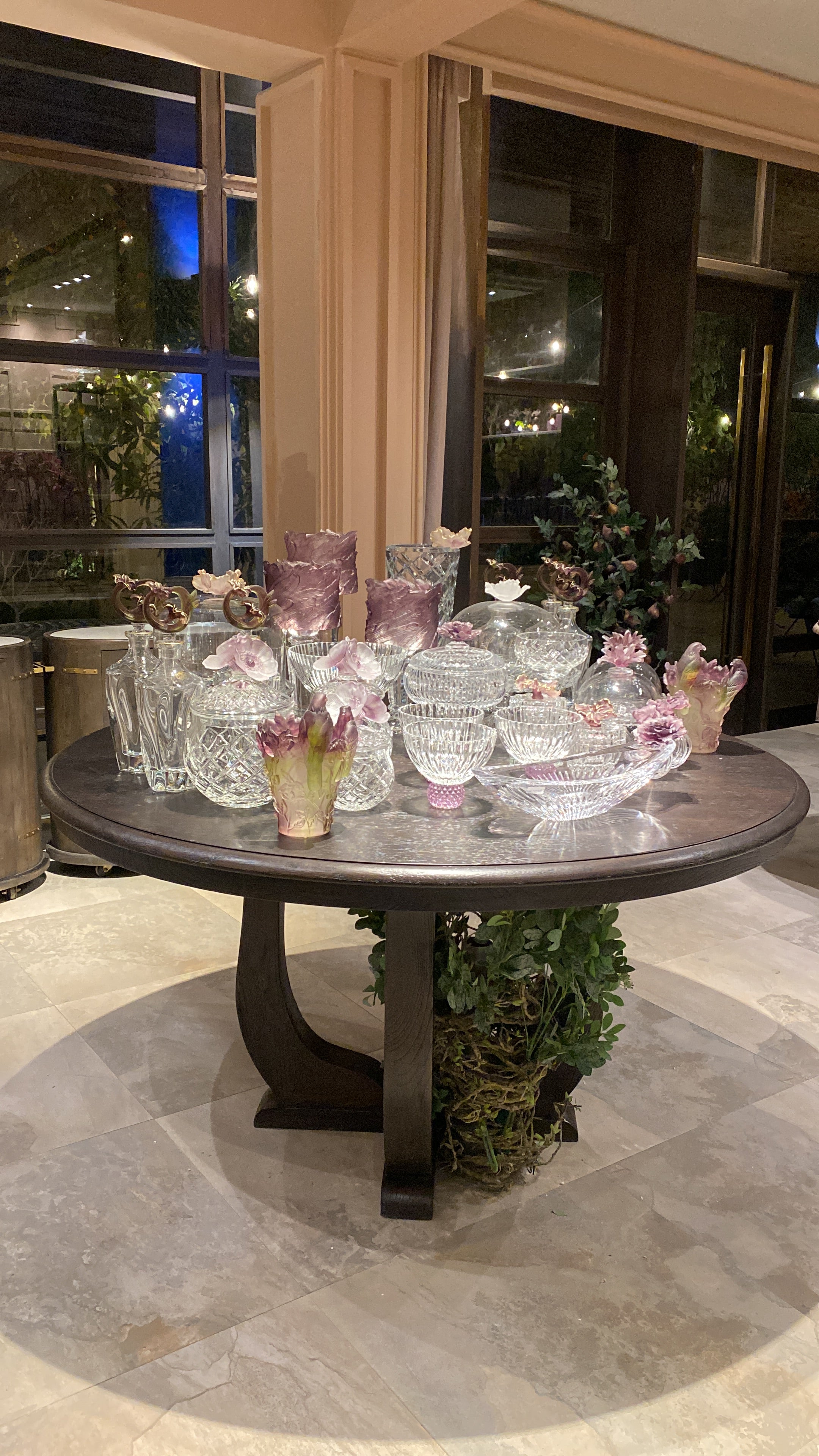 Lilac Crystal Long Bowl