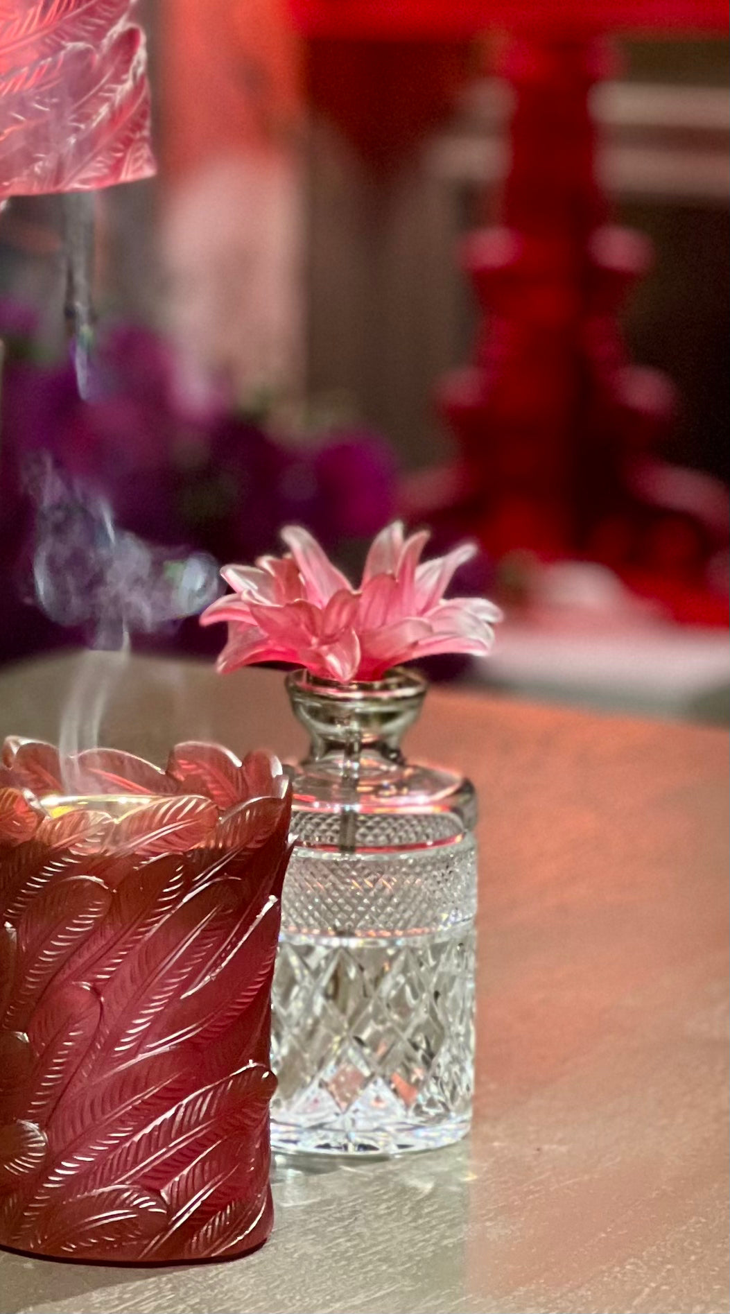 Carmine Fleur Crystal Gift Set