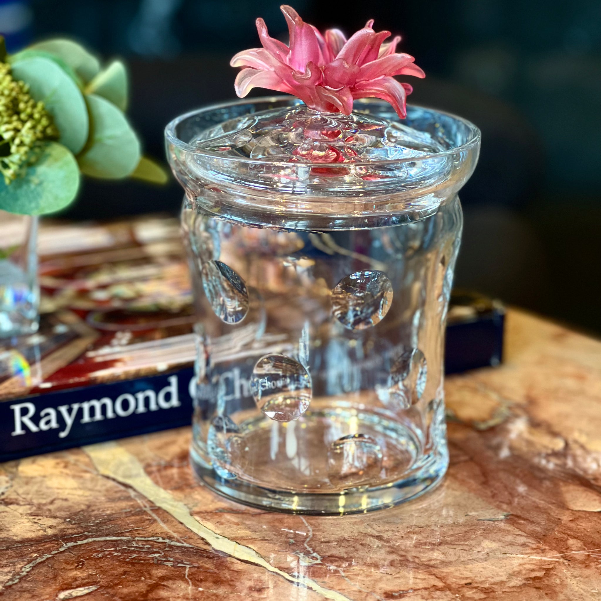 Carmine Crystal Jar