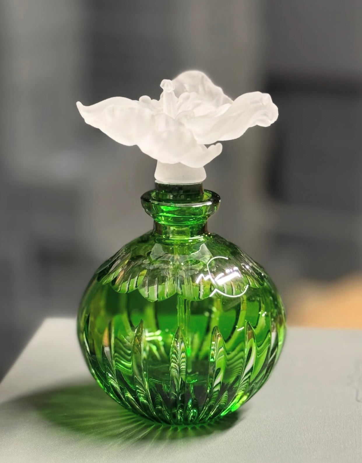 Emerald Crystal Perfume Bottle Set