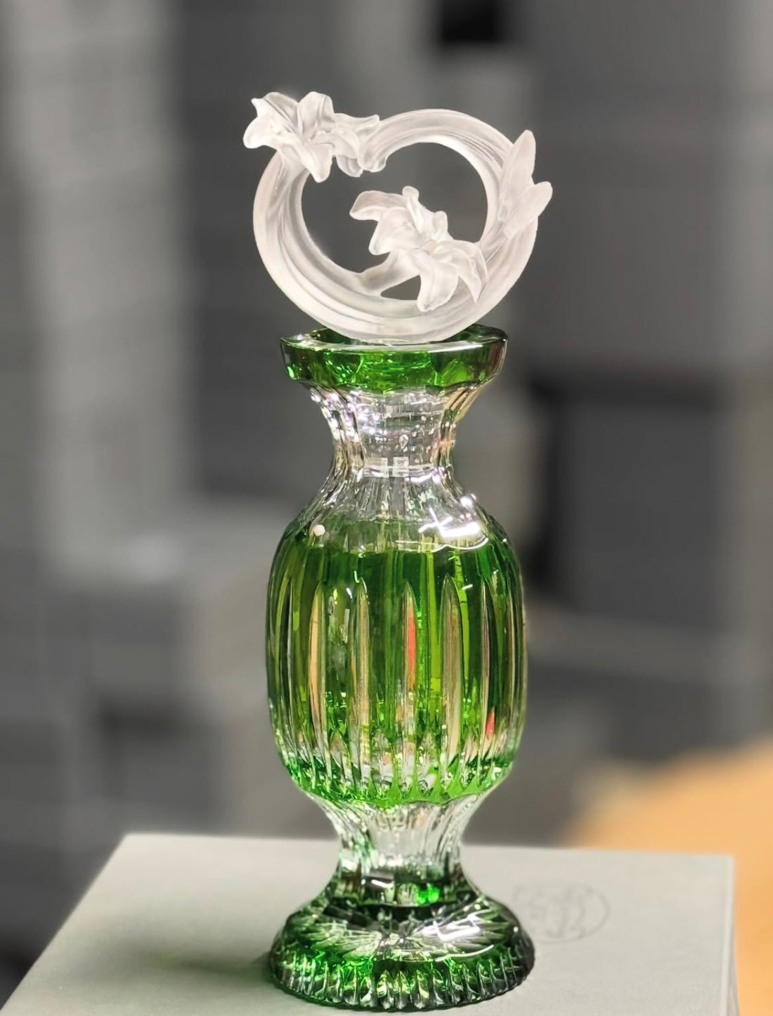 Emerald Crystal Perfume Bottle Set