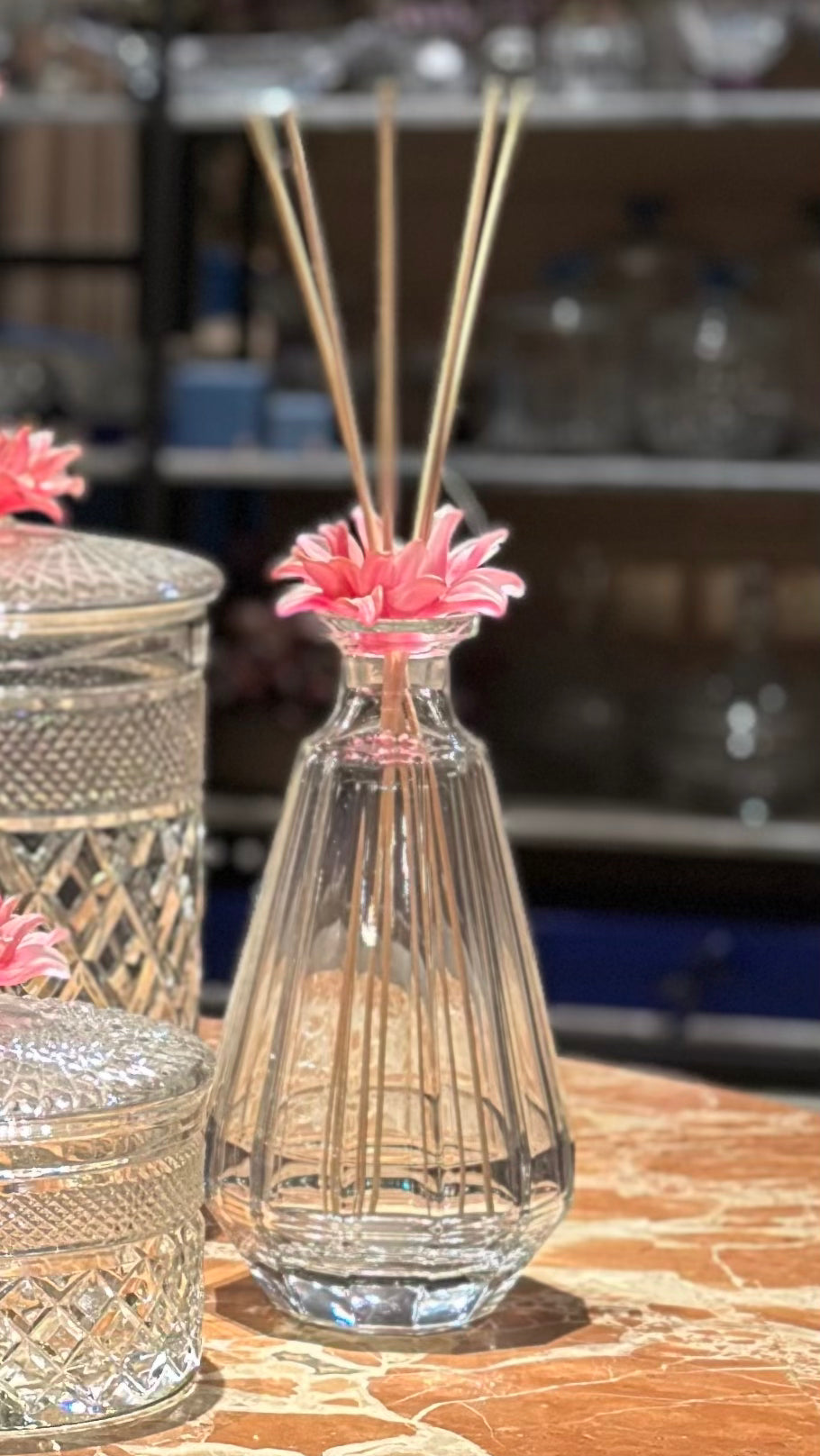 Crimson Bloom Crystal Set