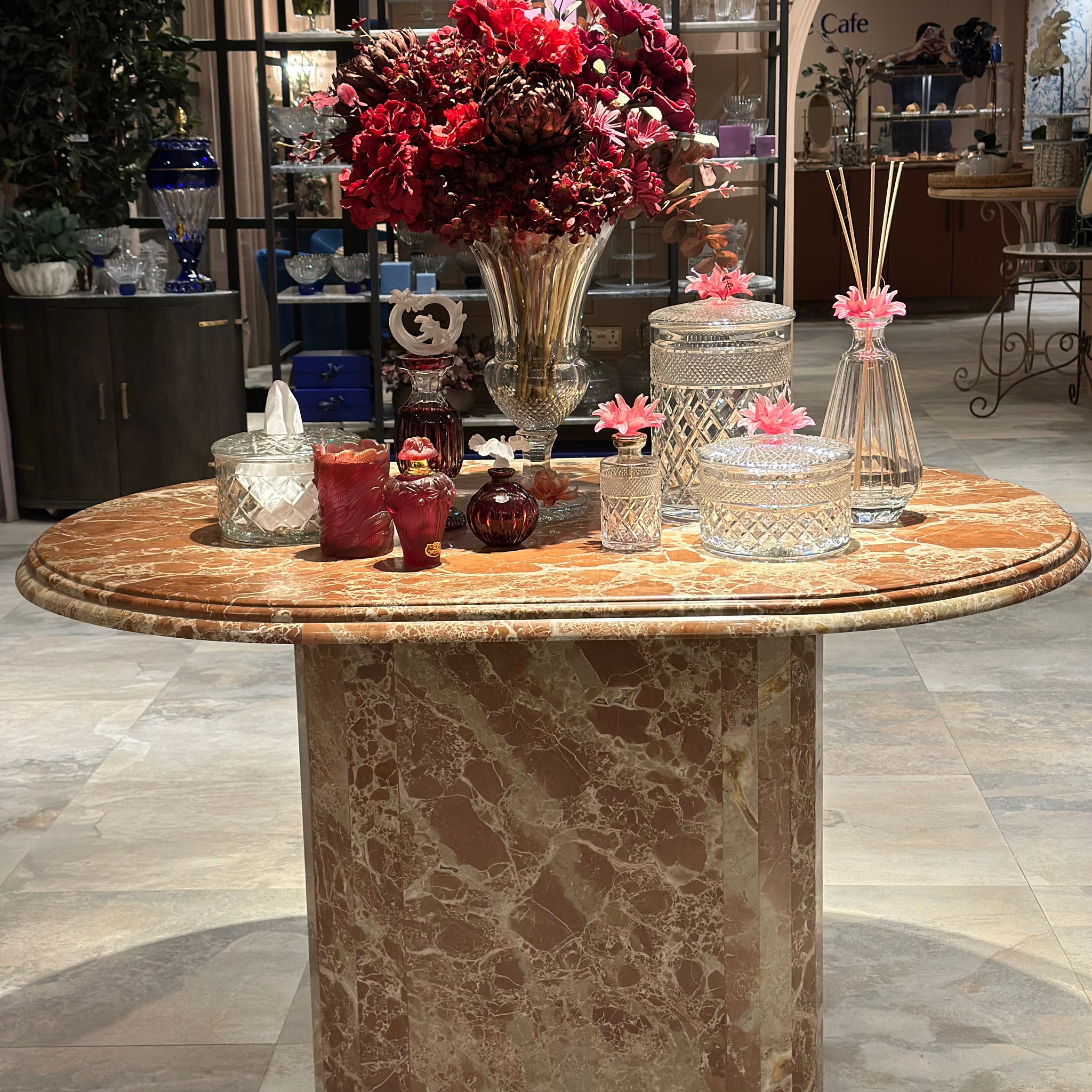 Crimson Bloom Crystal Set