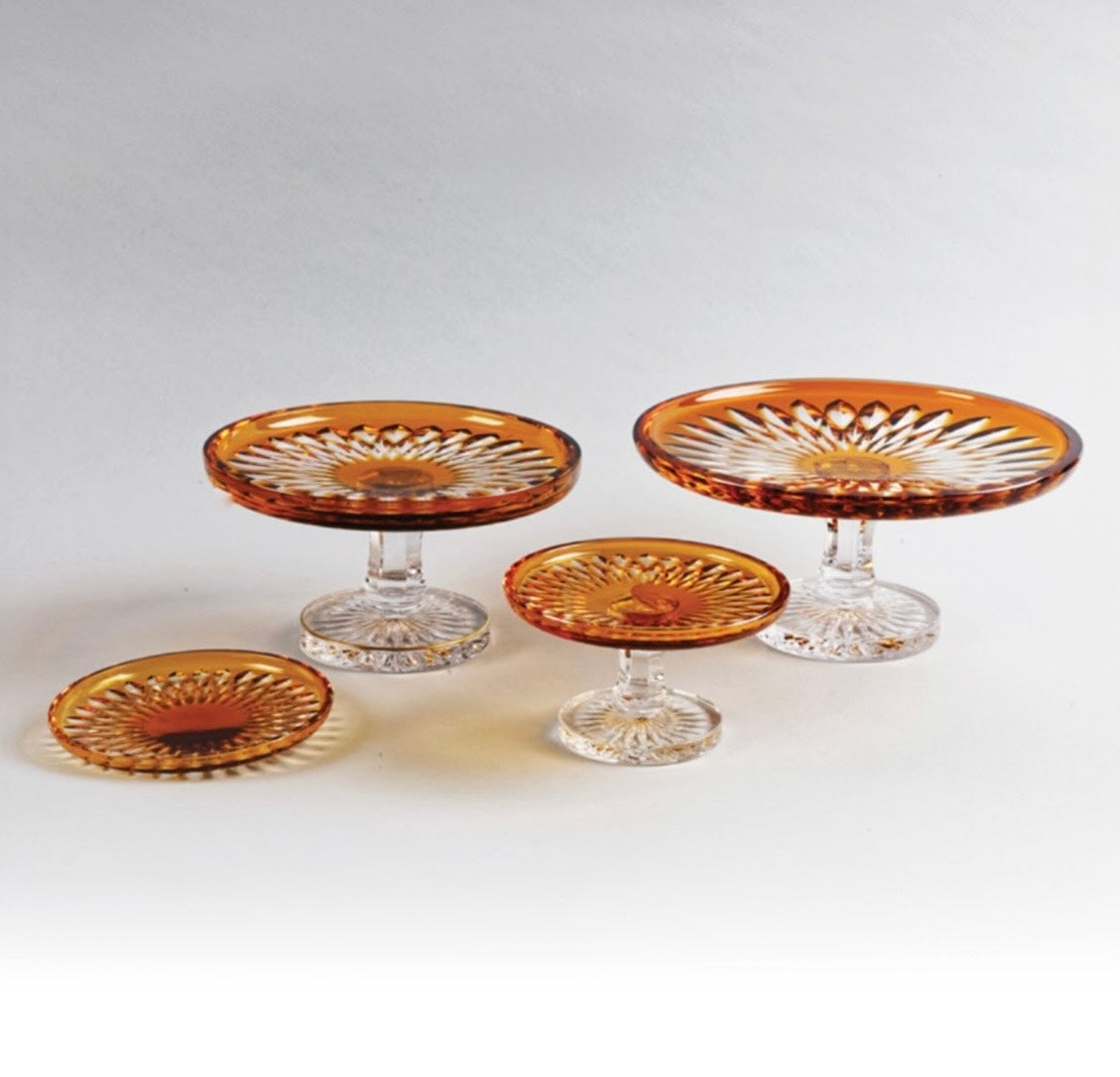 Amber Crystal Dessert Stands