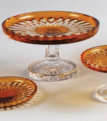 Amber Crystal Dessert Stands