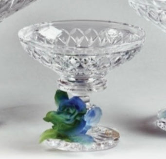 Royal Bloom Crystal Bowls with Stand