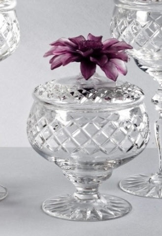 Mauve Blossom Crystal Footed Jars