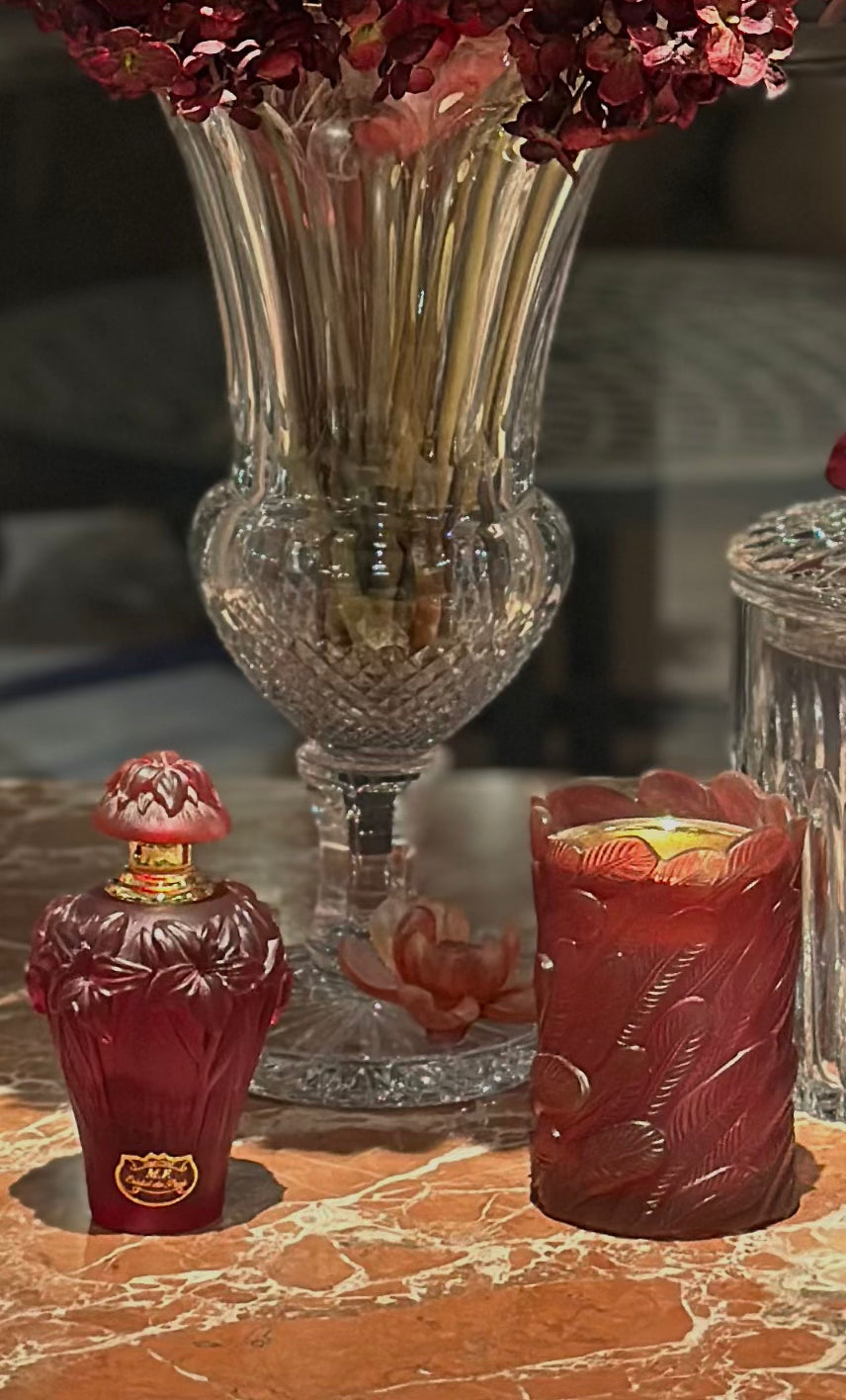 Red Blossom Crystal Set
