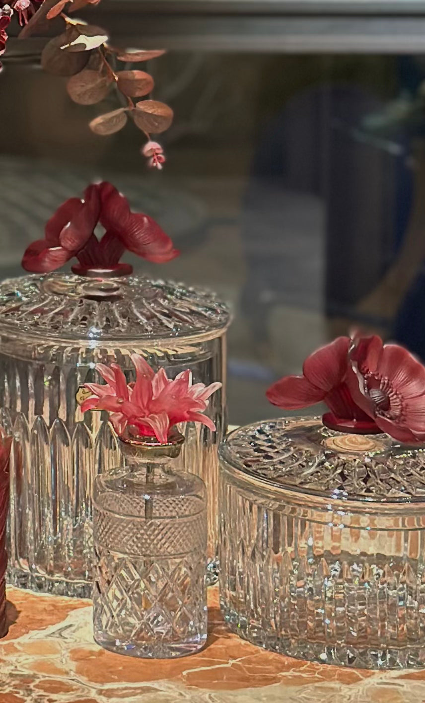 Red Blossom Crystal Set