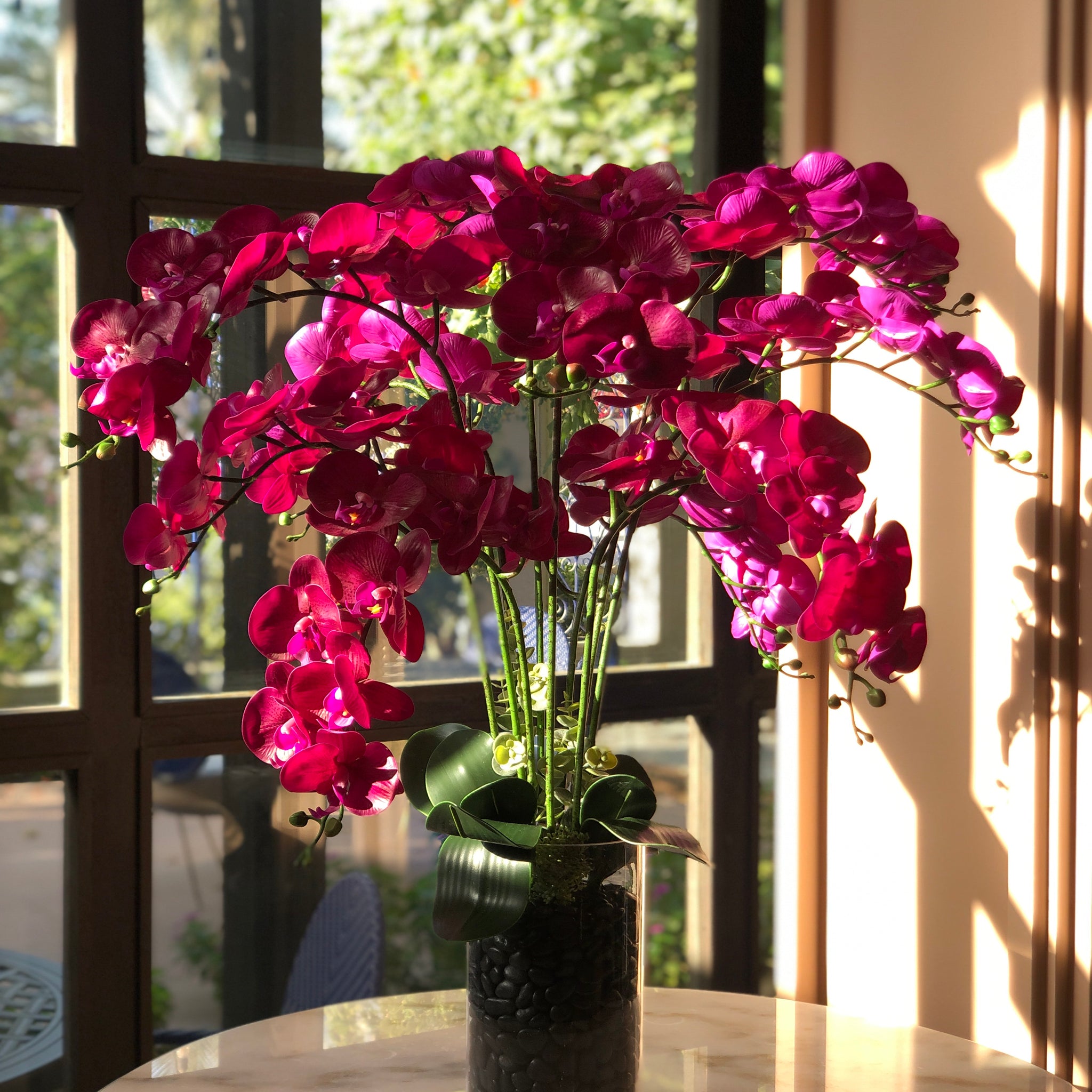 Roseate Silk Faux Orchid Arrangement