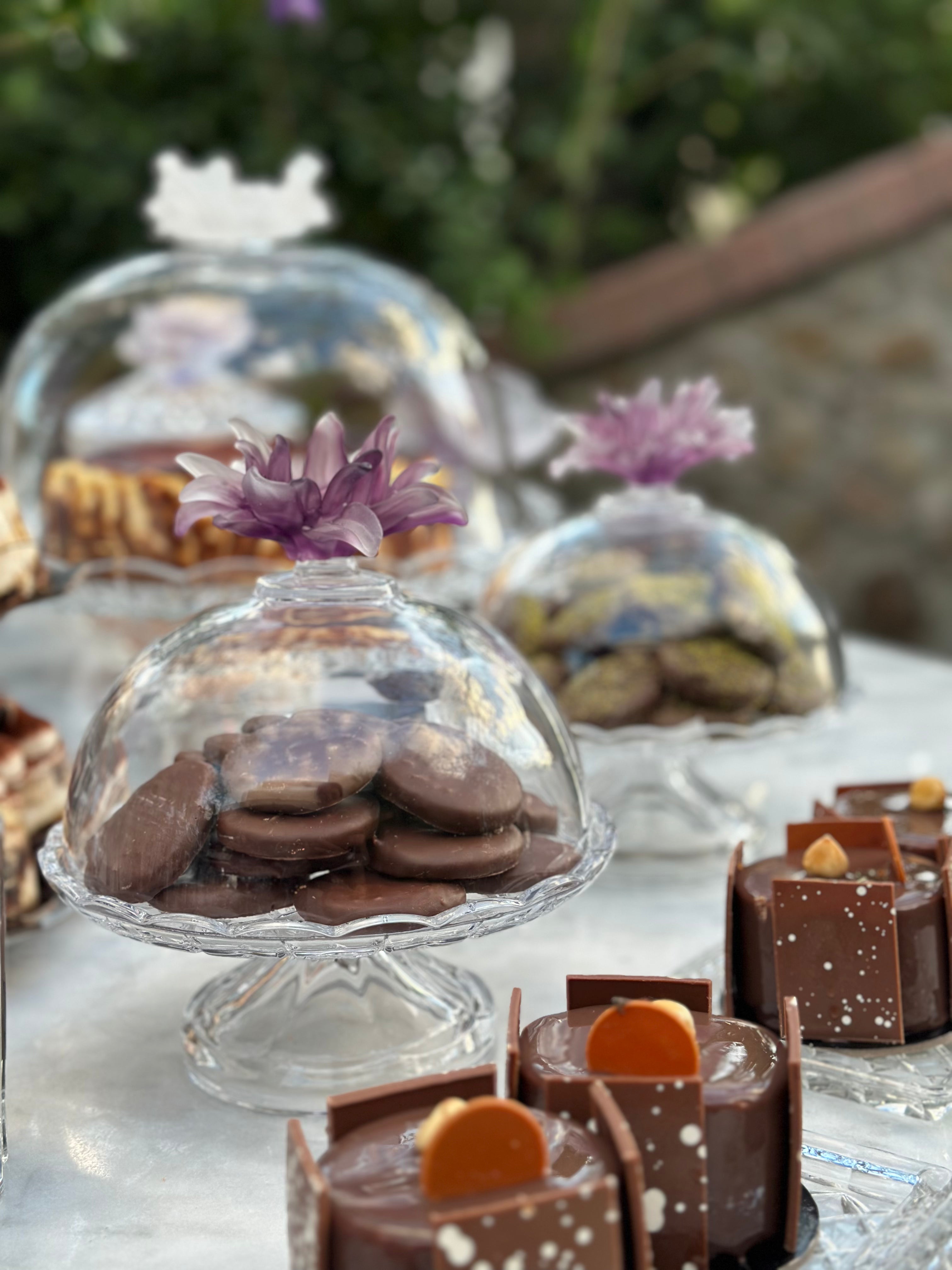 Mauve Blossom Crystal Set