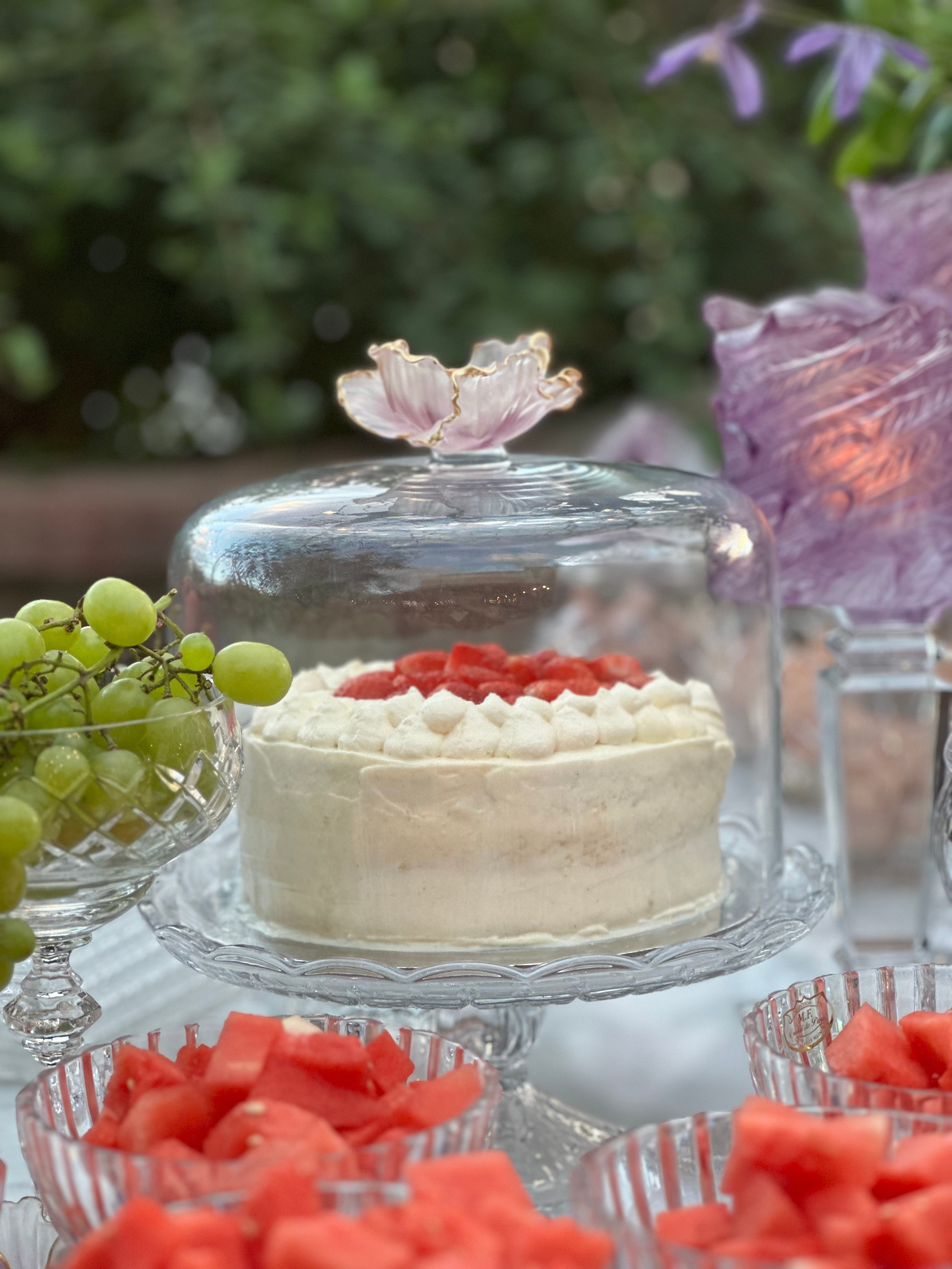 Mauve Blossom Crystal Set