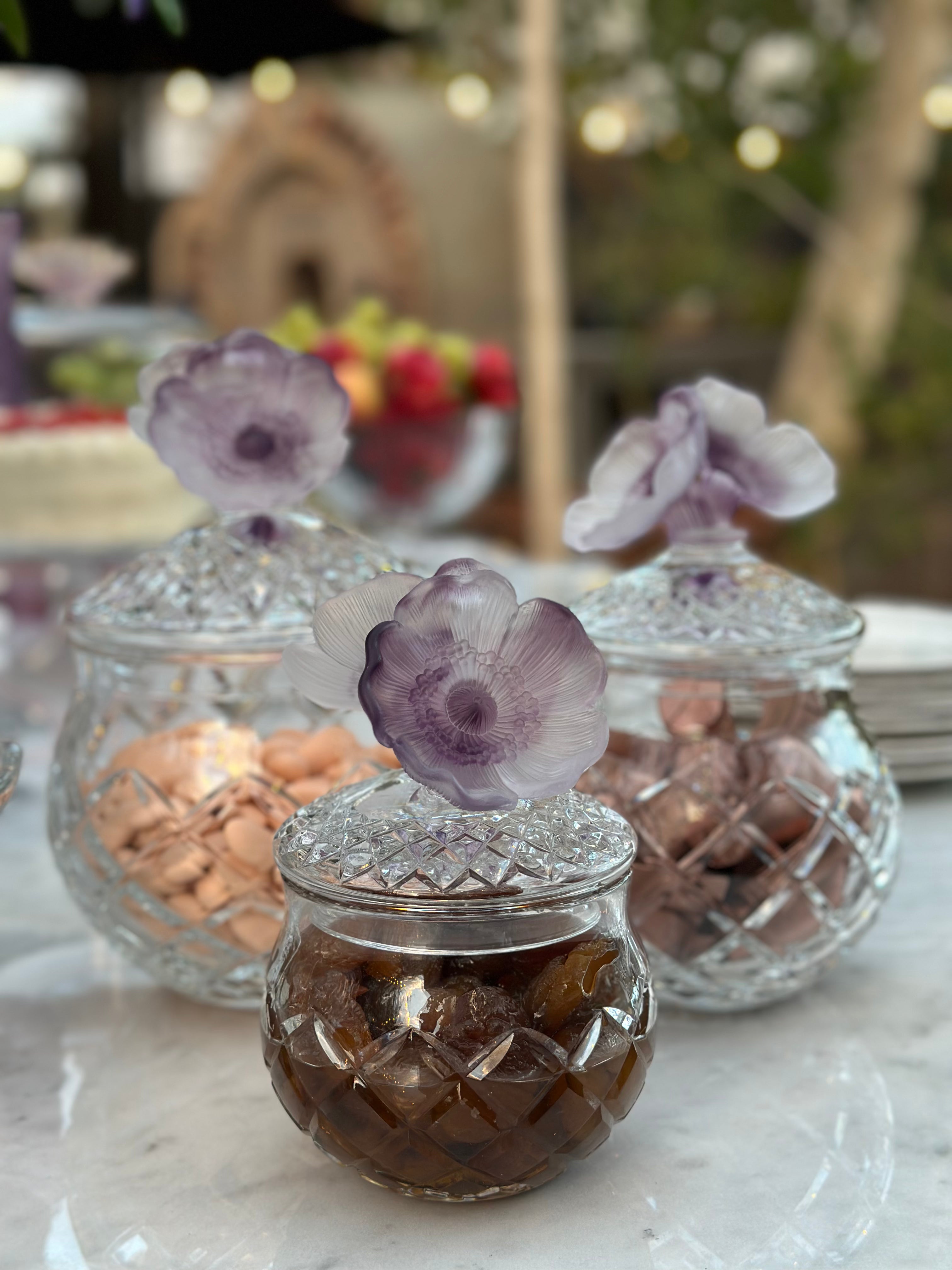 Mauve Blossom Crystal Set