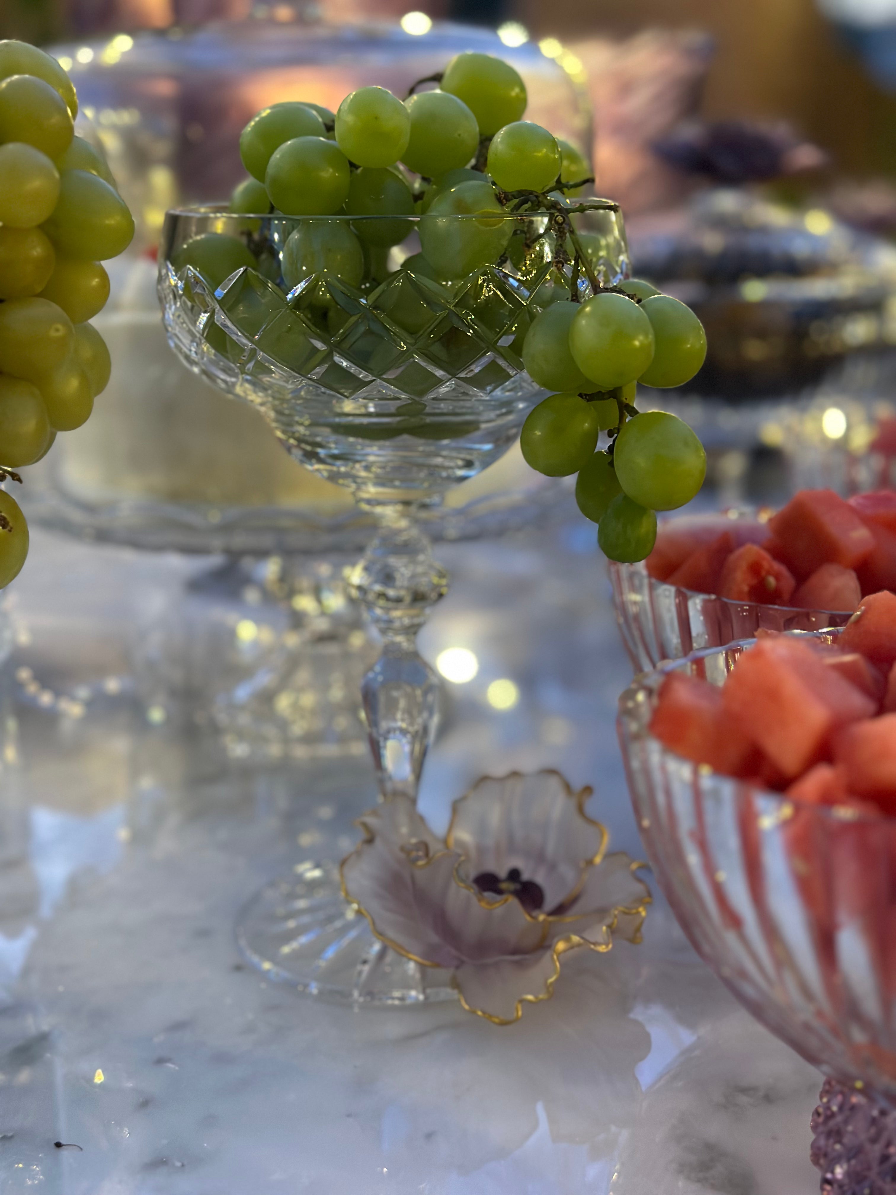 Mauve Blossom Crystal Set