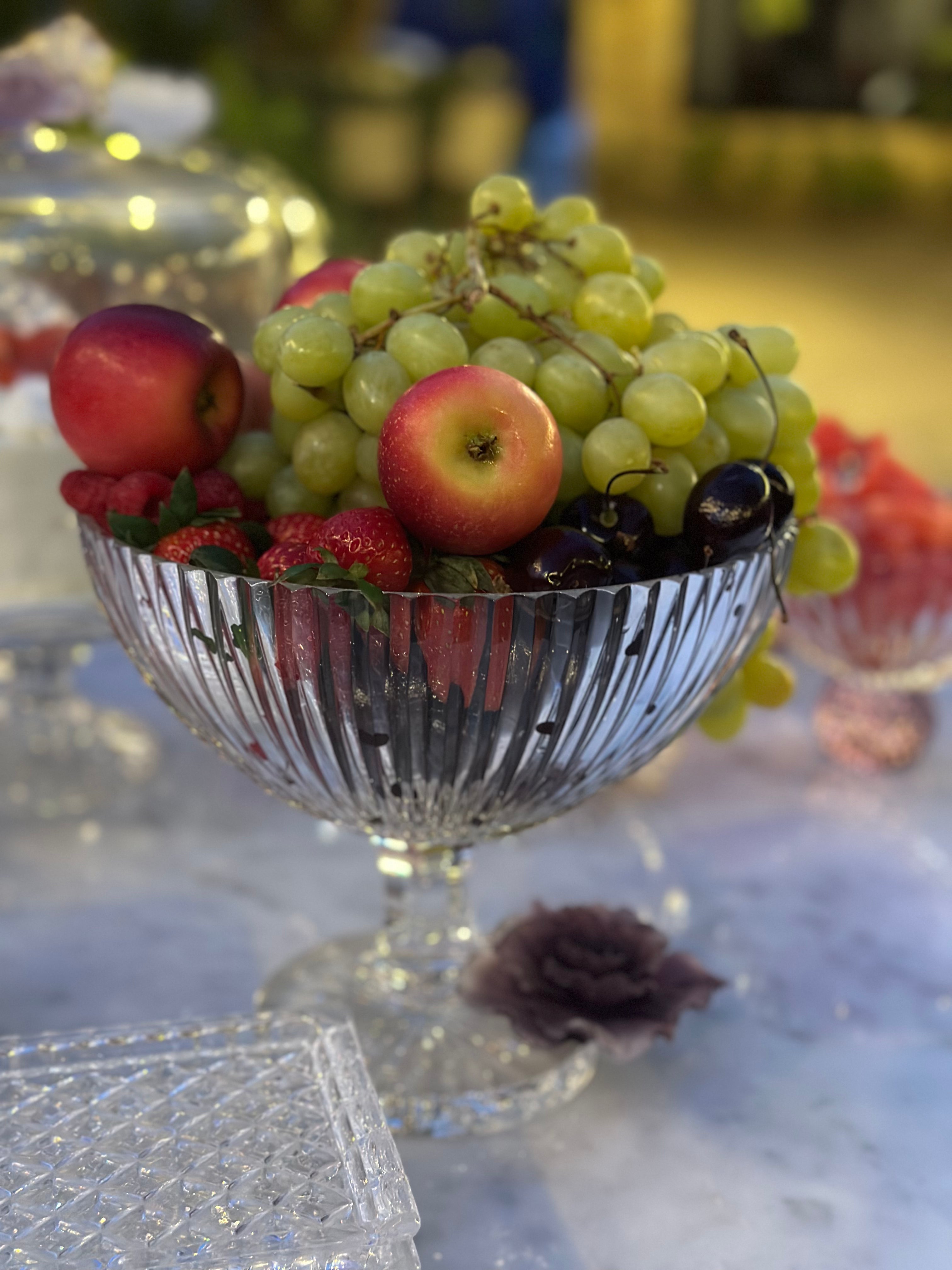 Mauve Blossom Crystal Set