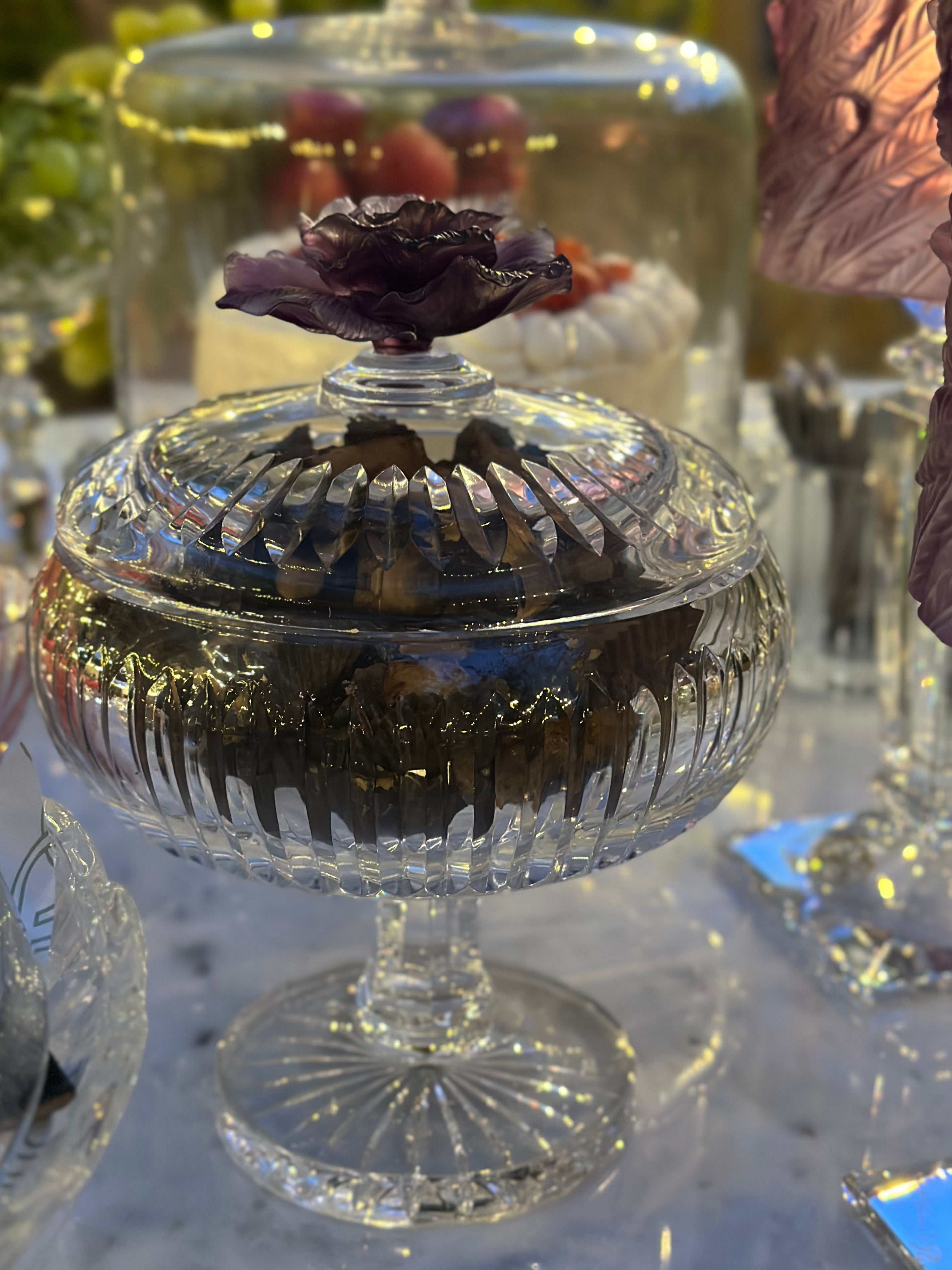 Mauve Blossom Crystal Set