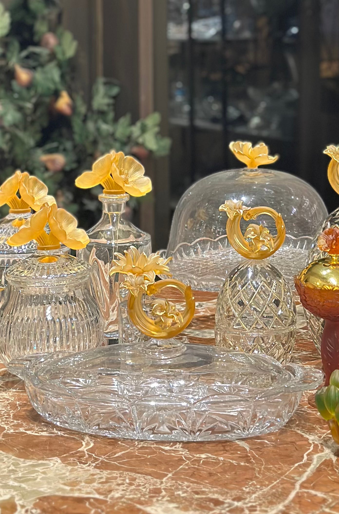 Royal Amber Crystal Gift Set