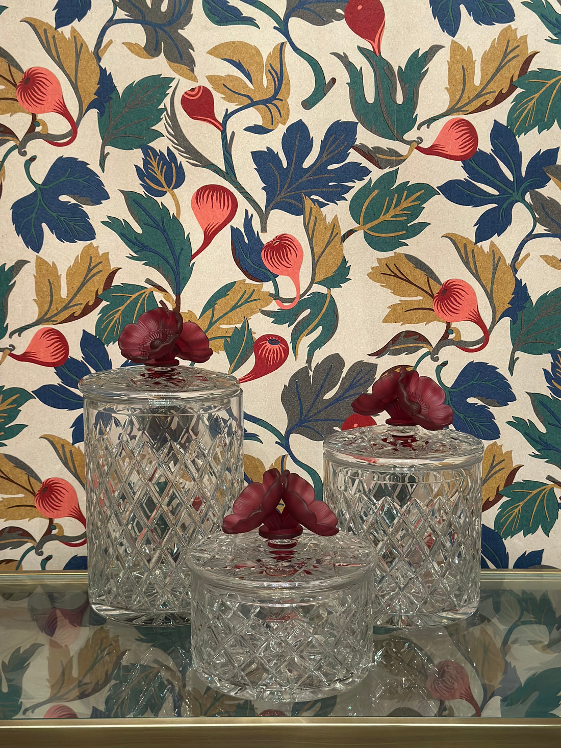 Red Bloom Crystals Set