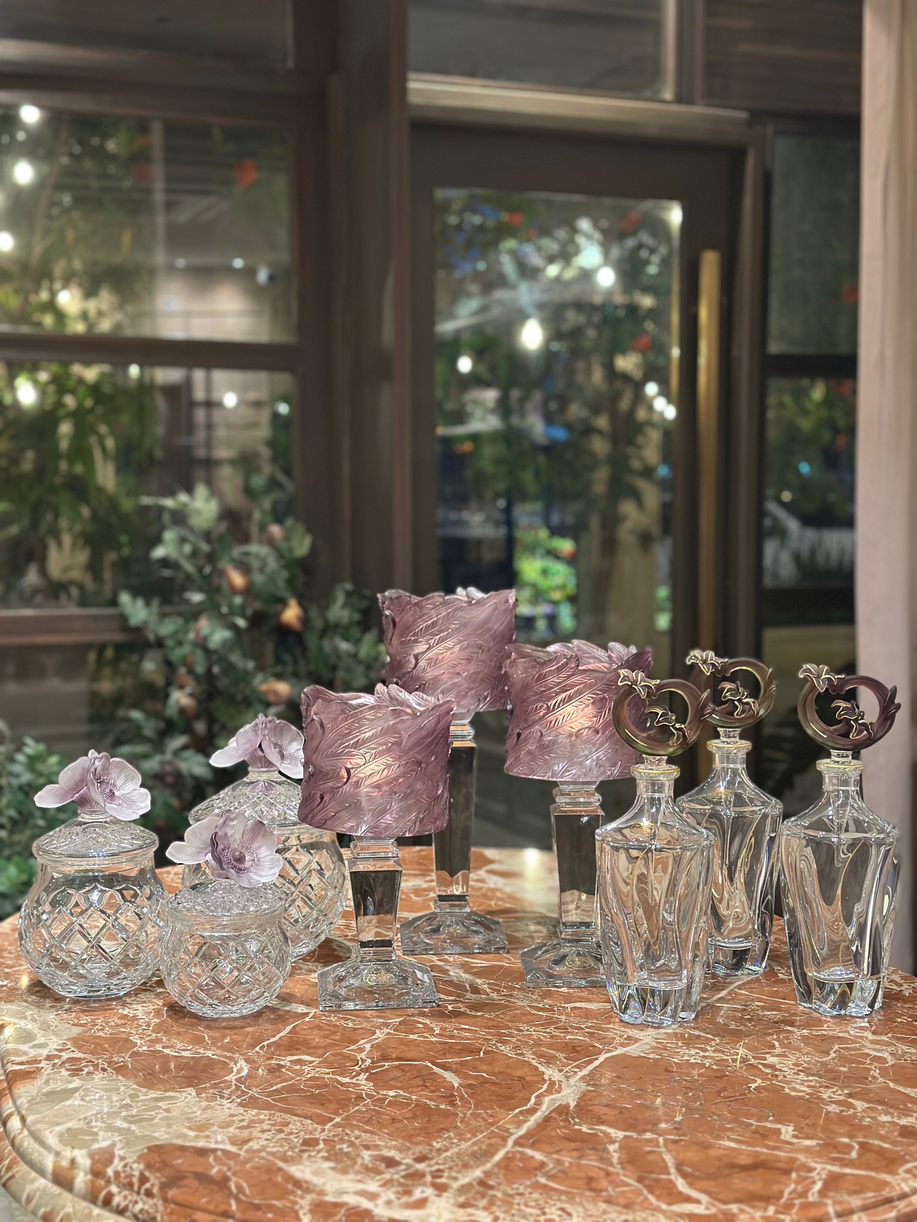 Mauve Bloom Crystal Set