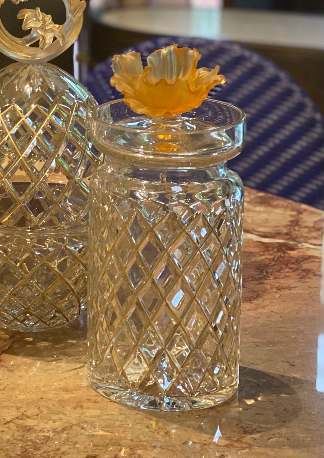 Amber Blossoms Crystal Set