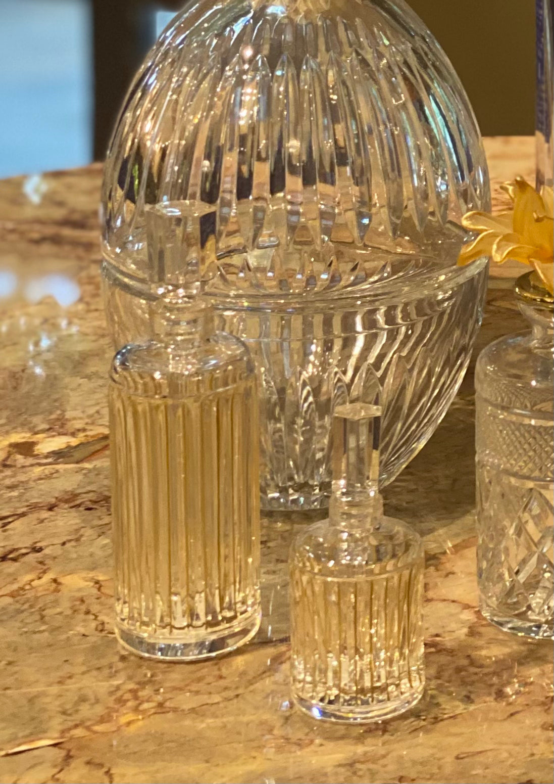 Amber Blossoms Crystal Set