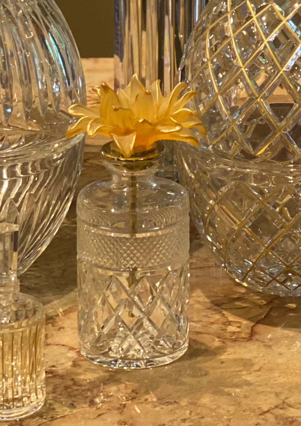 Amber Blossoms Crystal Set