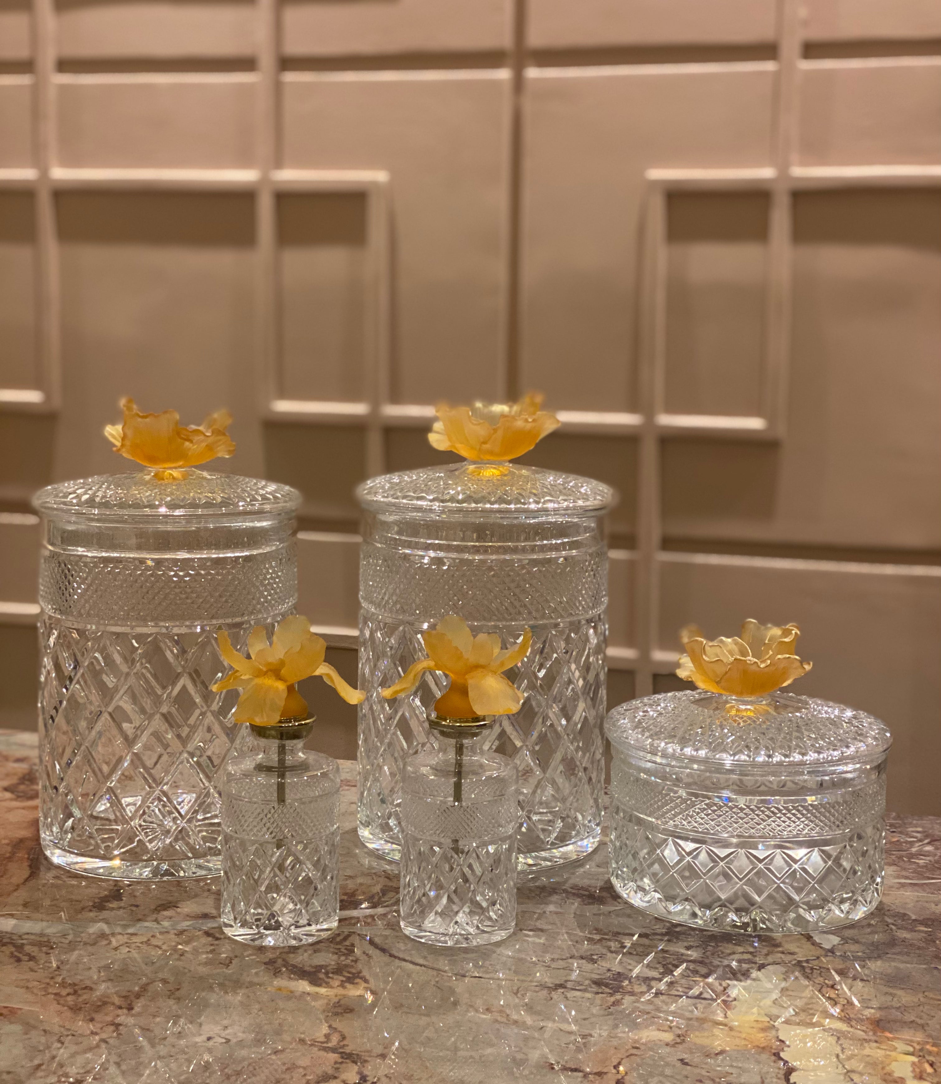Amber Blossom Crystal Gift Set