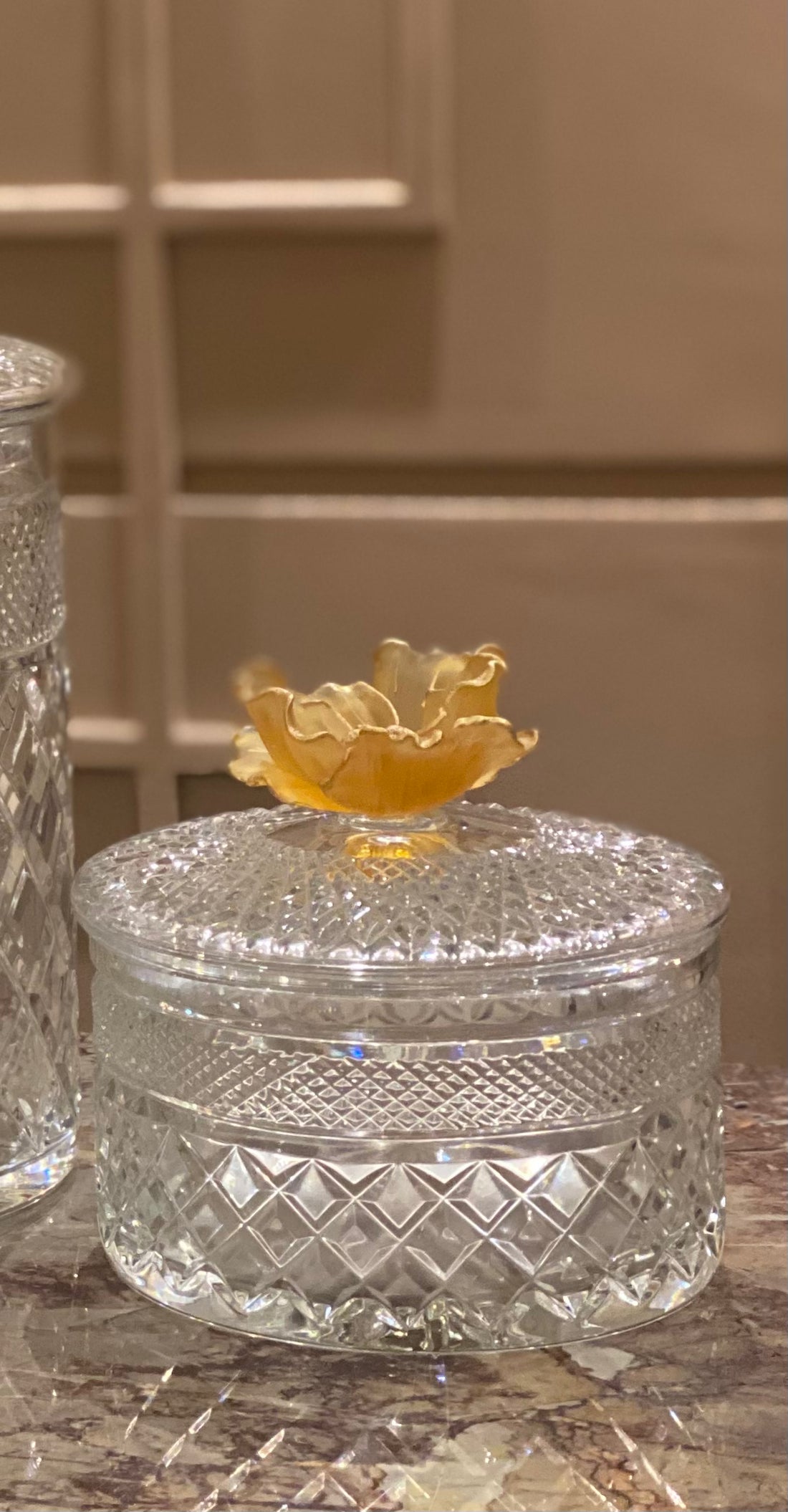 Amber Blossom Crystal Gift Set