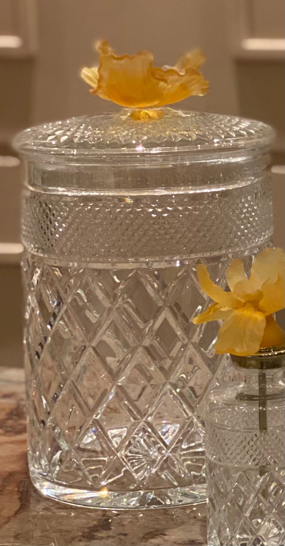 Amber Blossom Crystal Gift Set