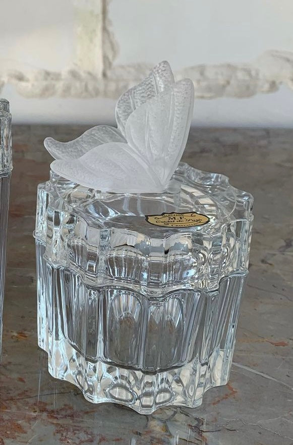 Frosted Butterfly Crystal Jars