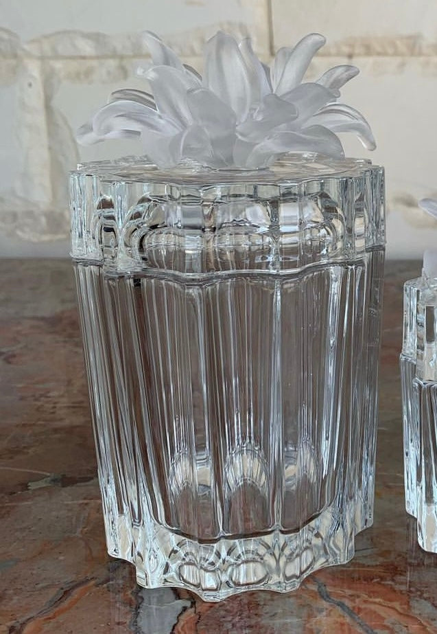 Frosted Flower Crystal Jars