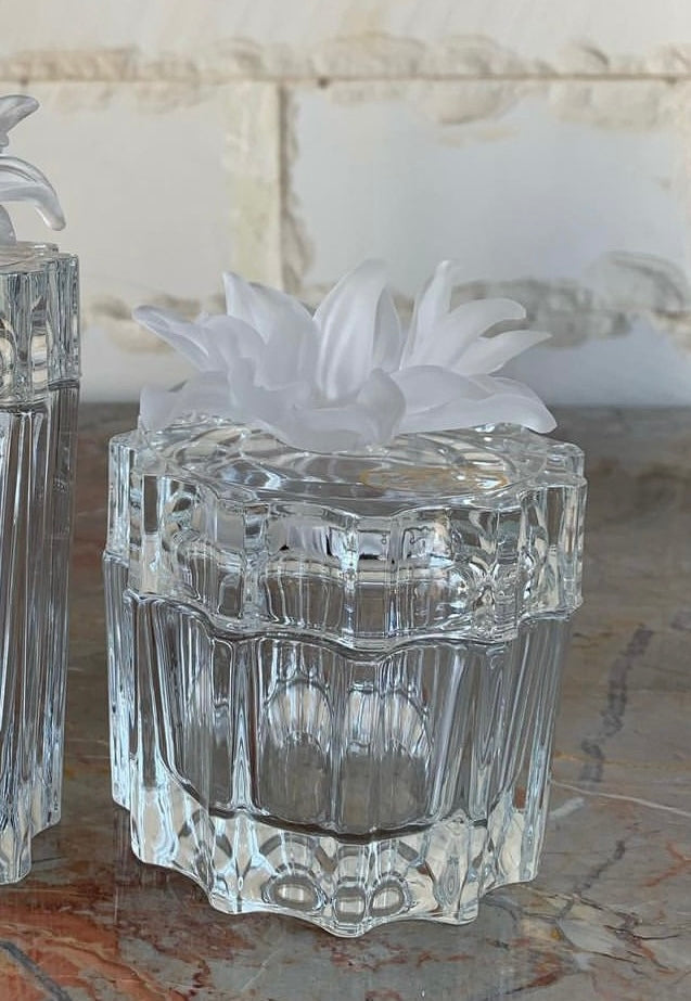 Frosted Flower Crystal Jars