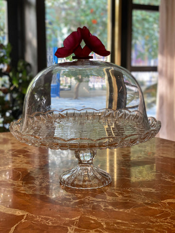 Royal Red Crystal Cake Stand