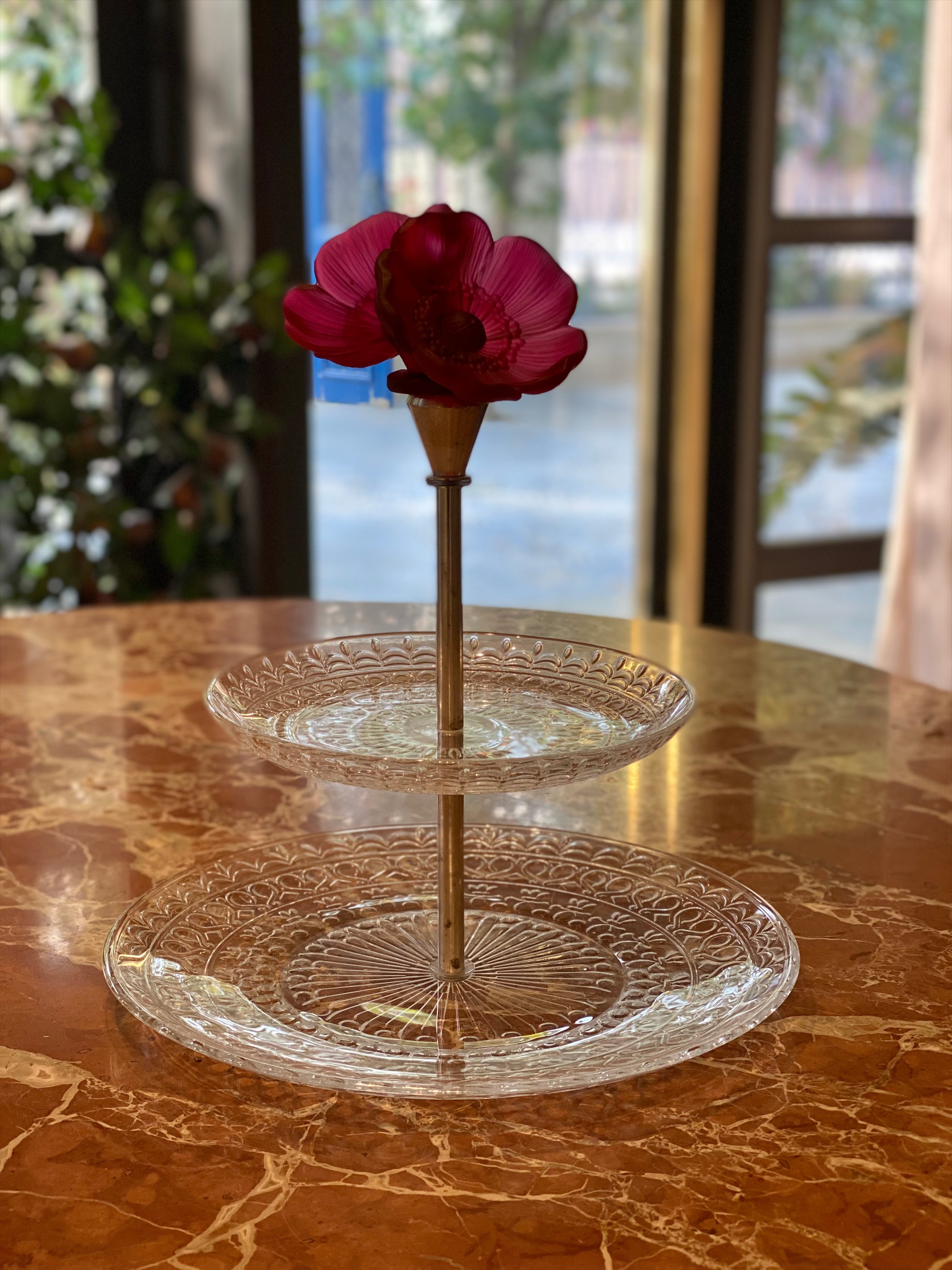 Royal Red 2-tier Plate Stand