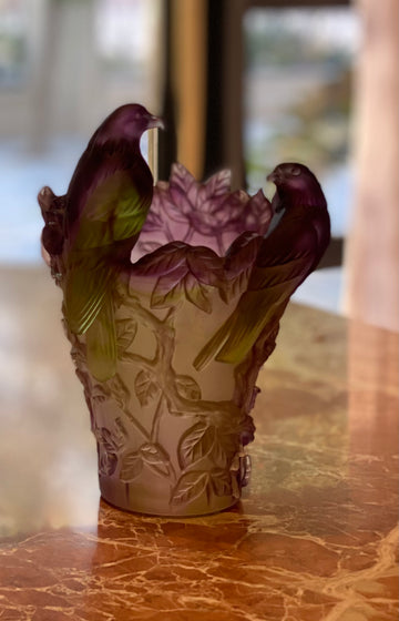 Lilac Blossom Crystal Vase