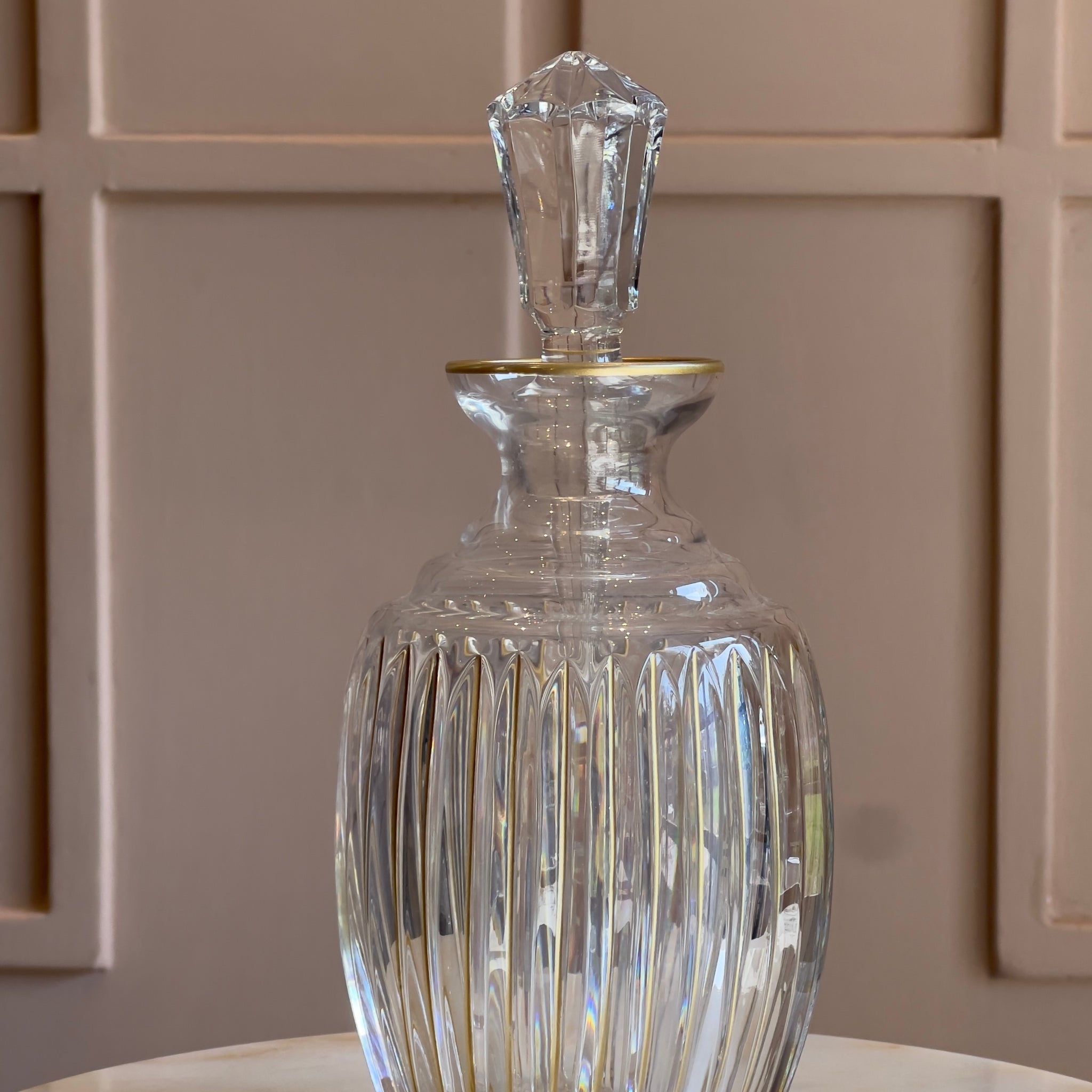 Elegance Crystal Perfume Bottle with Straight Lines