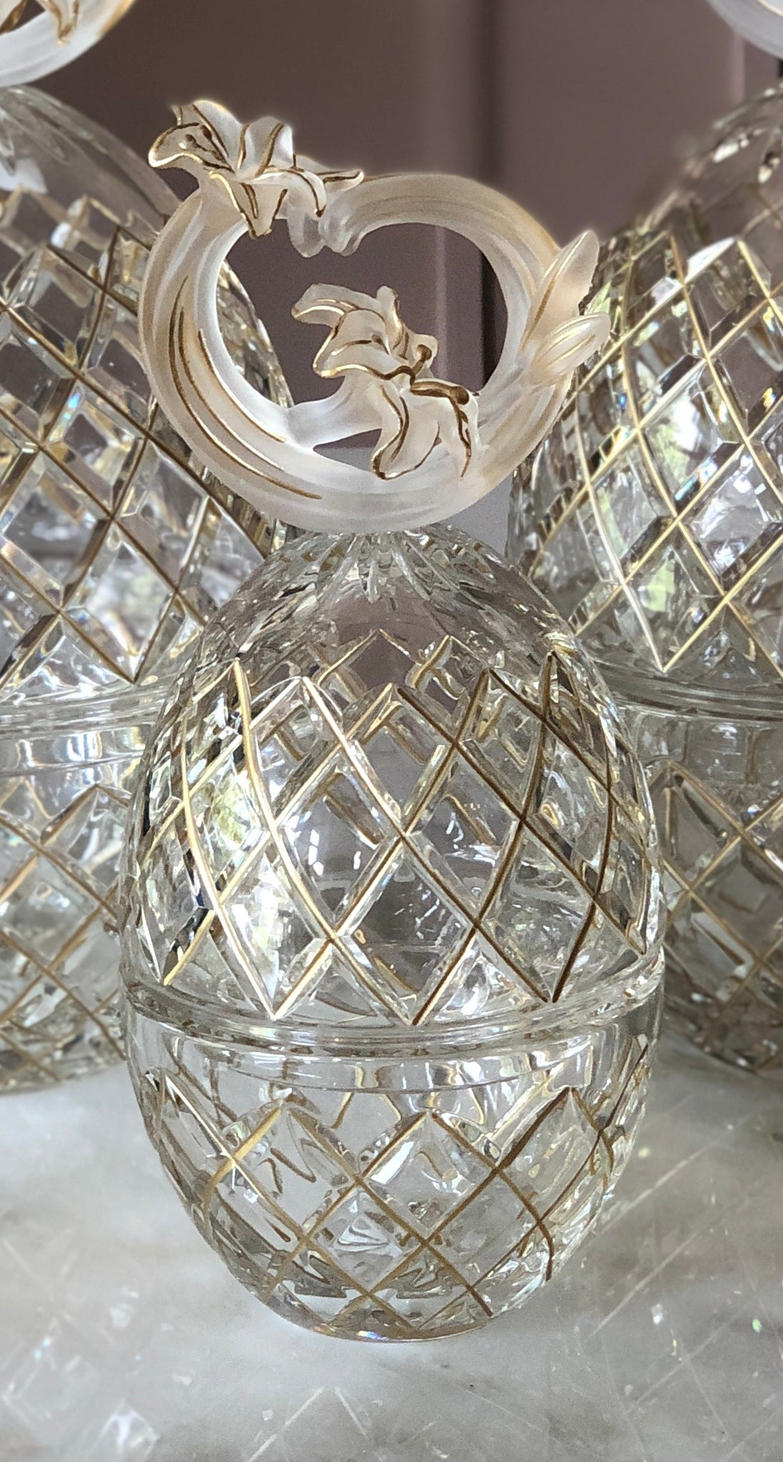 Elegance Crystal Egg Jars