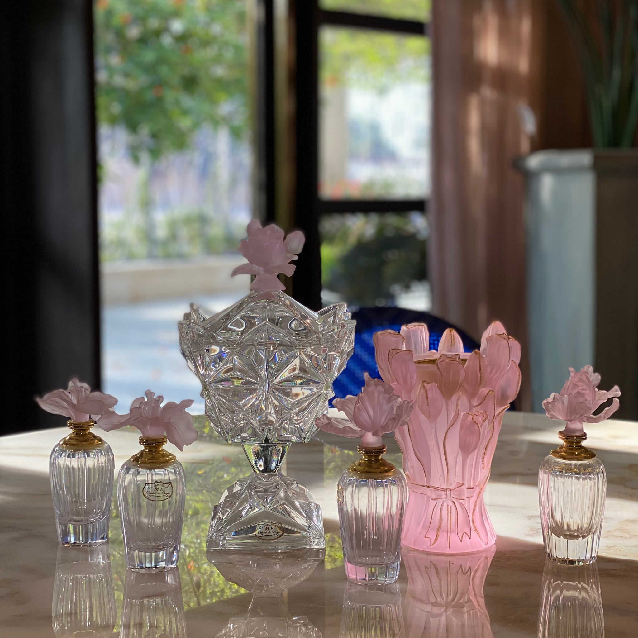 Coral Fleur Crystal Gift Set