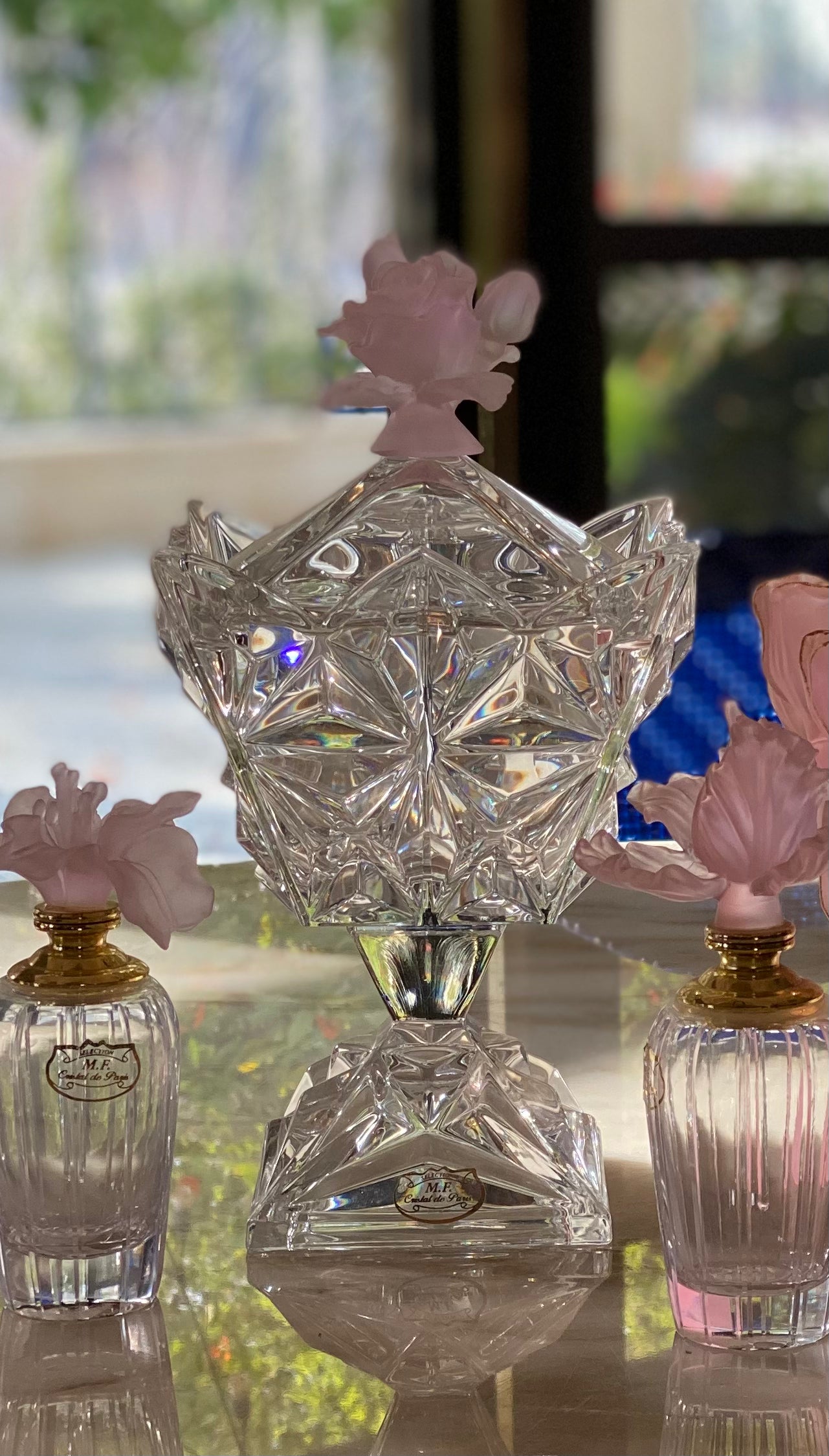 Coral Fleur Crystal Gift Set