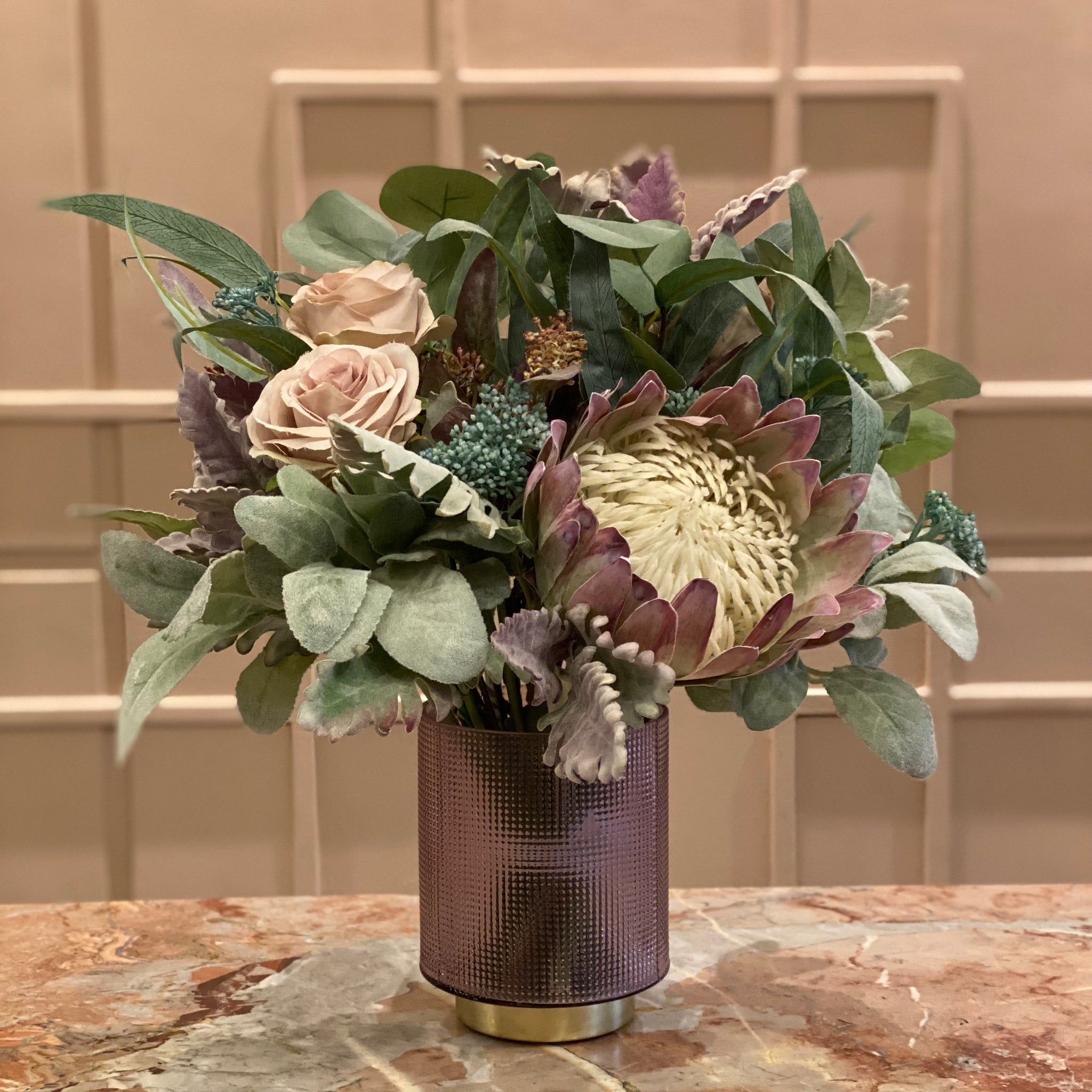 Protea Silk Faux Flower Arrangement