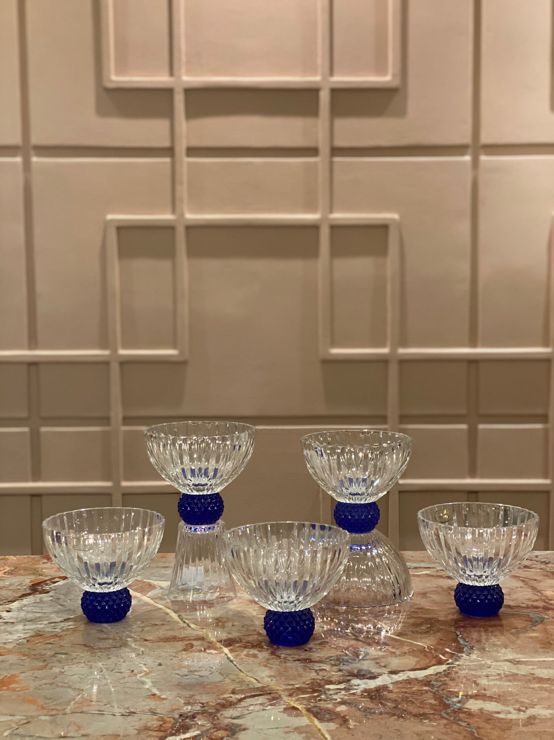 Azur Crystal Double Bowl