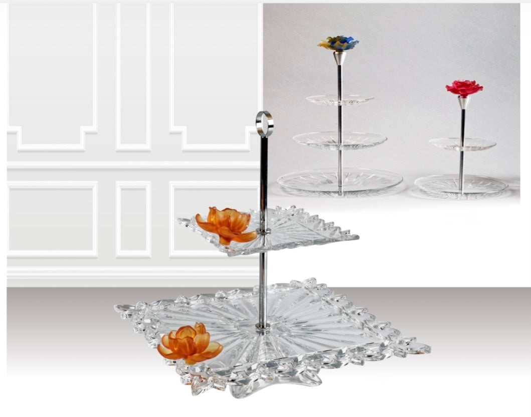 Crystal Blossom Dessert Stand