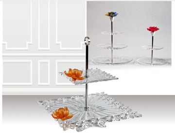 Crystal Blossom Dessert Stand
